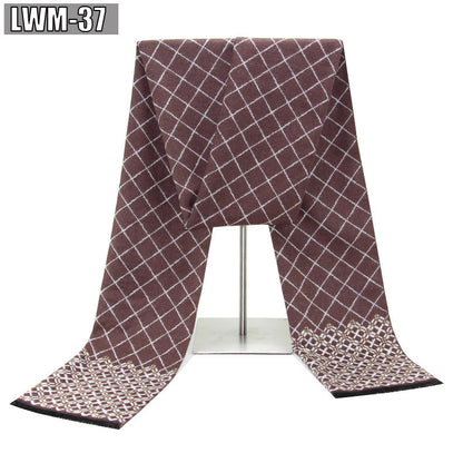 Men's Scarf European And American Cashmere Autumn And Winter Business Plaid