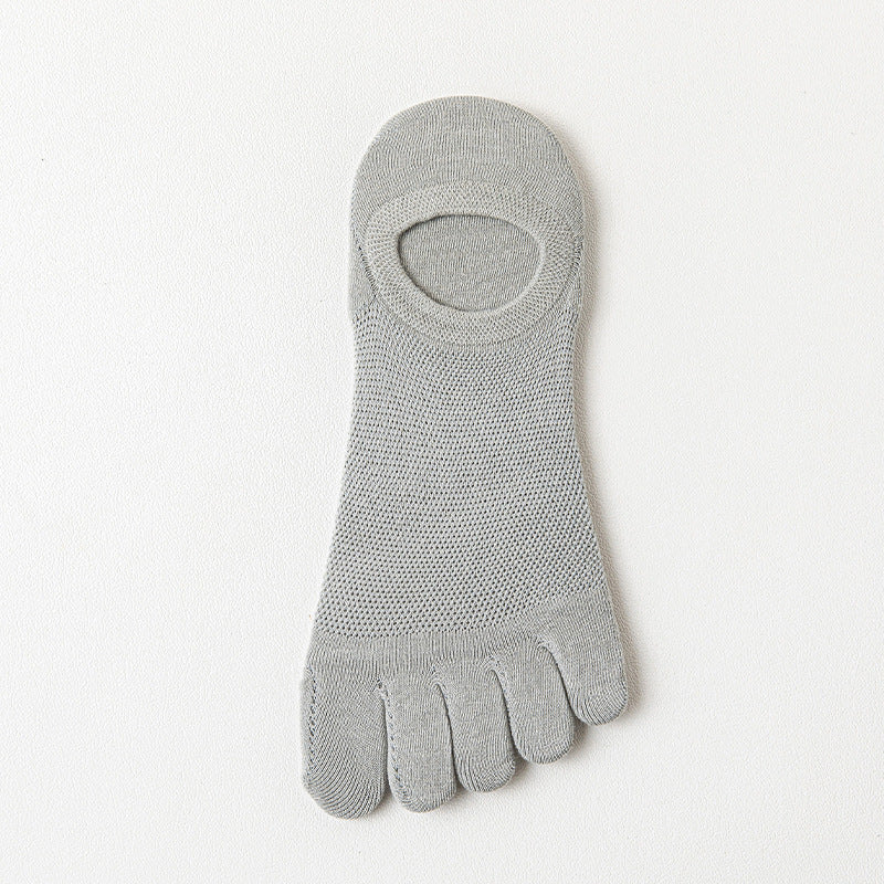 Men's Thin Mesh Breathable Five Finger Invisible Socks