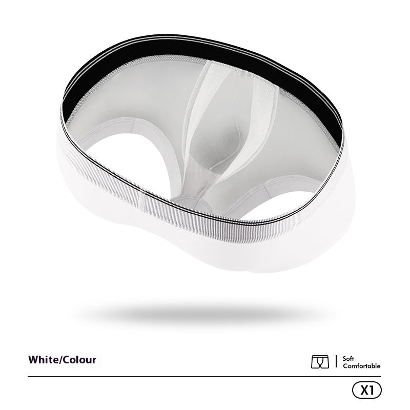 Scrotal Support Men's Underpants U Convex Anti-moving Ice Silk Boxer