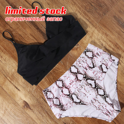 High Waist Bikini Leopard Bikini Women Push Up Swimsuit