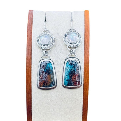 Retro Geometric Enamel Personalized Earrings