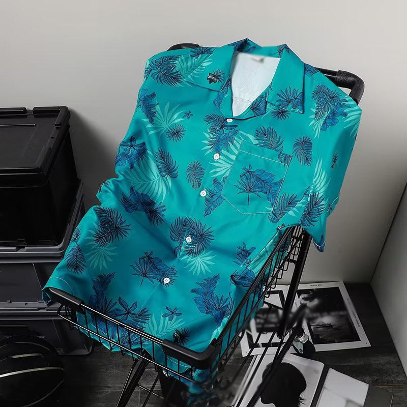 Summer Thin Printed Shirt New Hawaii Beach Shirt Loose