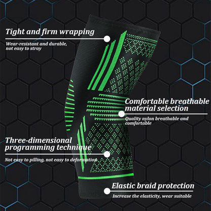 Sports Elbow Guard Four-sided Elastic Compression Knit Breathable Nylon Elbow Pads