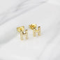 Ins European And American Diamond English Alphabet Letter Earrings