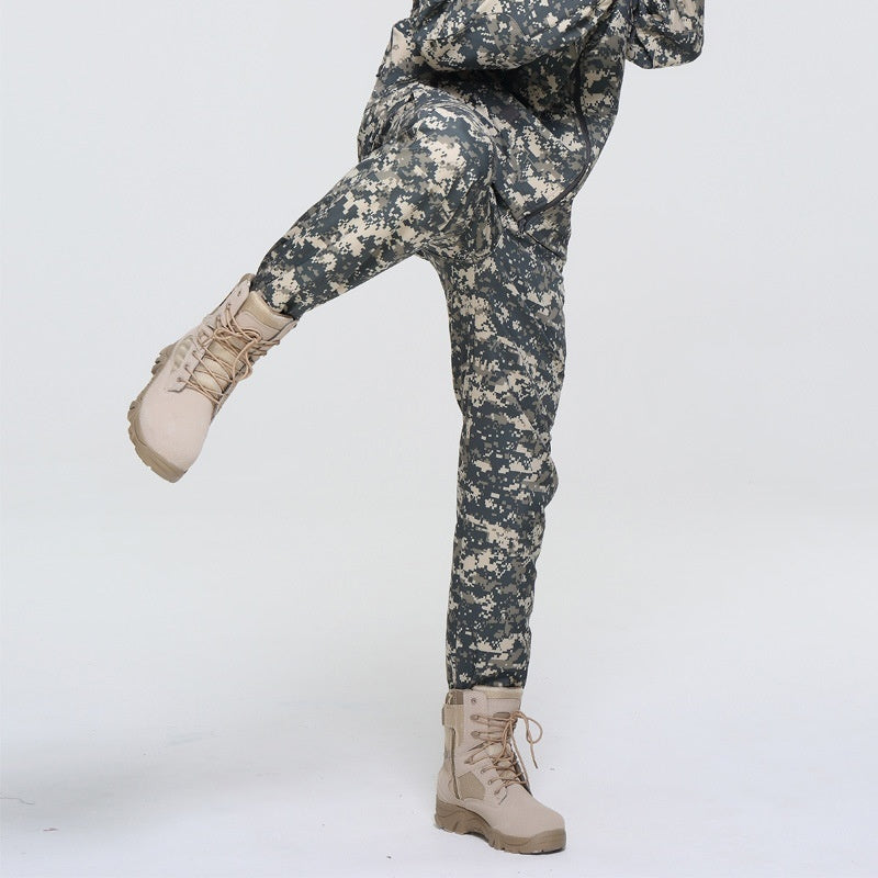 Outdoor Men's Fleece Soft Shell Pants Breathable And Windproof Wear-resistant