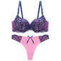 Underwear Push Up Lace Bra Adjustable Bra Set