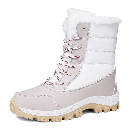 Winter Cotton Boots Outdoor Women's Fleece Lined Padded Warm Keeping Snow Boots