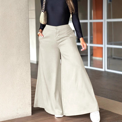 High Waist Drooping Wide Leg Pants Baggy Pants Straight-leg Trousers