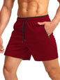 Men's Running Short Belt Zipper Pocket Quick-drying Gym Exercise Lightweight