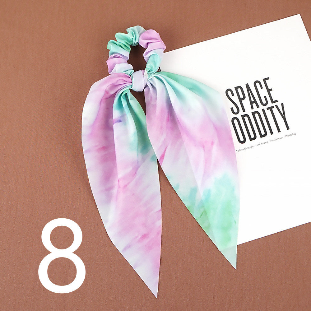 French Pig Intestine Hair Ring Ribbon Head Rope Girl