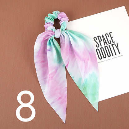 French Pig Intestine Hair Ring Ribbon Head Rope Girl