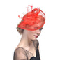 Hemp Yarn Banquet Net Top Hat Bridal Feather Hairpin