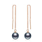 Popular Jewelry Simple Pearl Ear String Rose Gold Earrings