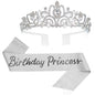 Birthday Party Crown Shoulder Strap Girl Princess Strap Suit