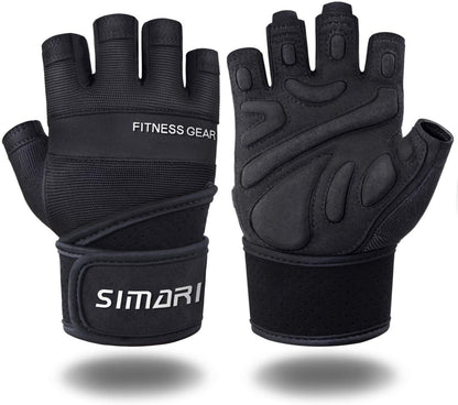 Men's Simplicity All-Match Sports Fitness Short Finger Gloves