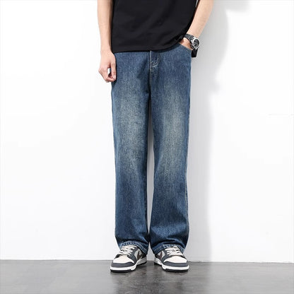 New Spring And Summer Men's Straight Loose Wide-leg Pants