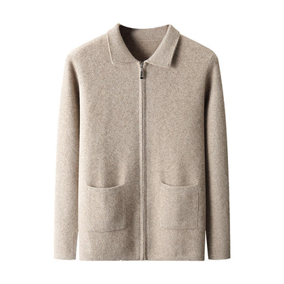 New Men's Cardigan Long Sleeve Sweater Coat
