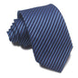 8CM Polyester Jacquard Striped Tie Men's Business Formal Red Black Blue