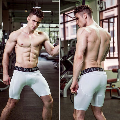 Sports Running Stretch Quick-drying Mesh Breathable Tight Shorts