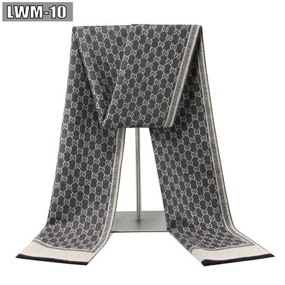 Men's Scarf European And American Cashmere Autumn And Winter Business Plaid