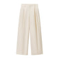 High Waist Wide Leg Draping Pleated Trousers