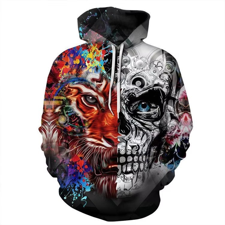 New Fashion Loose Printed Hoodie Men