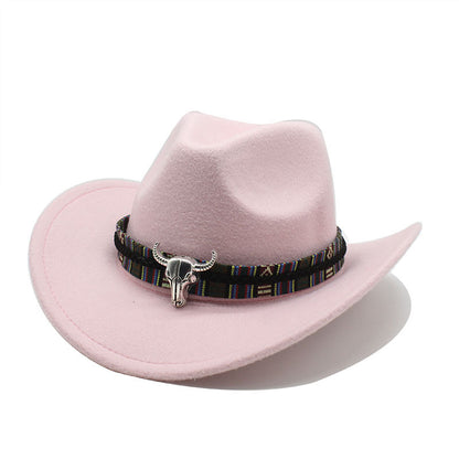 Western Cowboy Hat Woolen Jazz Male Ladies' National Style