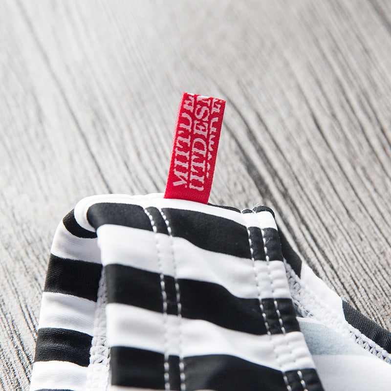 Men's Swim Briefs Low Waist Tether Vertical Stripes