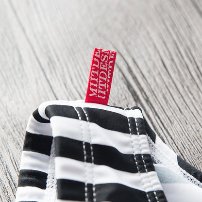 Men's Swim Briefs Low Waist Tether Vertical Stripes