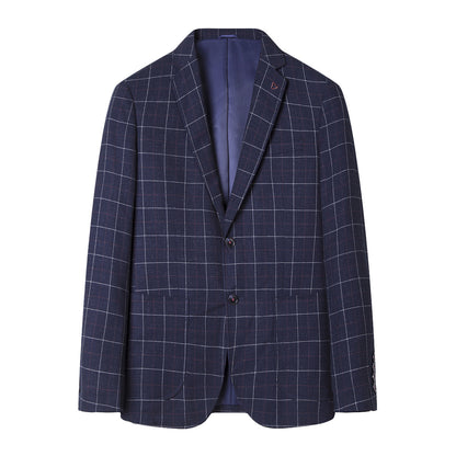 New Casual Men's Jacquard Checkered Suit