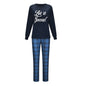 European And American Christmas Letter Printing Parent-child Clothing Home Wear Suit
