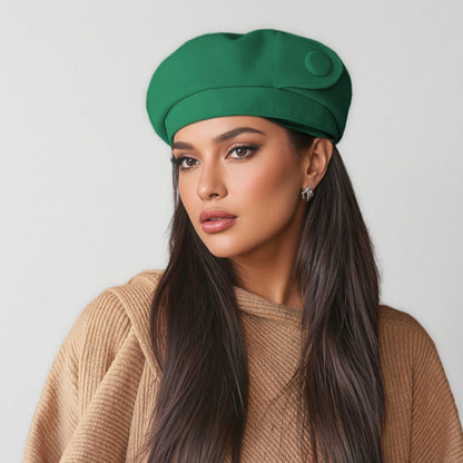 The High-end Button Beret Makes Your Face Look Smaller