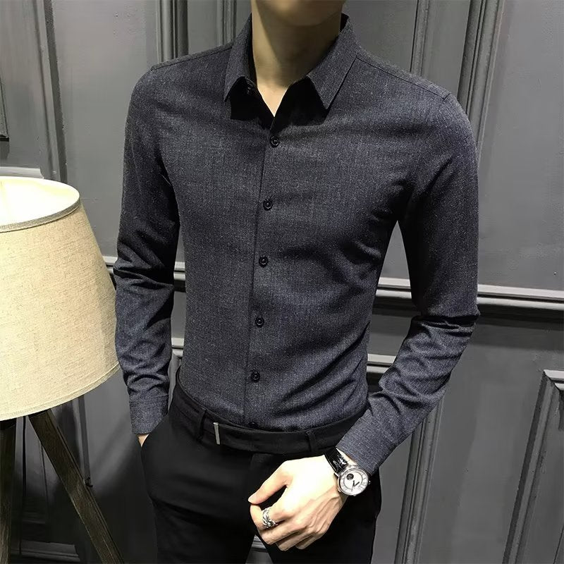 Men's Autumn And Winter New Long Sleeve Shirt