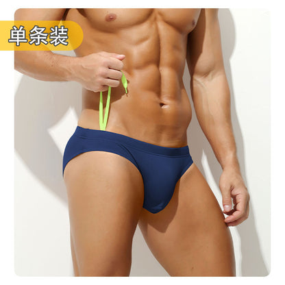 Men's Triangle Solid Color Low Waist Personality