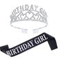 Flash Diamond Birthday Crown Party Decoration Headband Prom Headwear Set