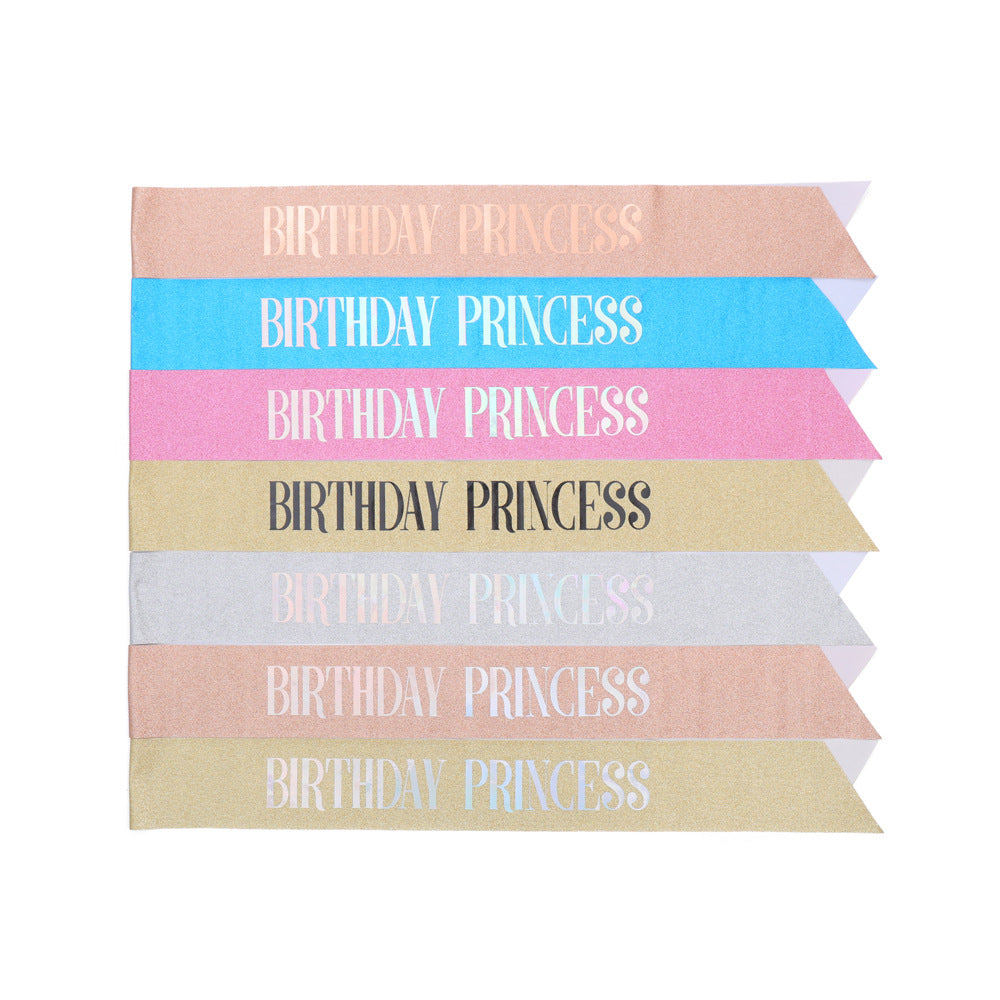 Birthday Party Crown Shoulder Strap Girl Princess Strap Suit