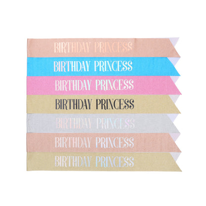Birthday Party Crown Shoulder Strap Girl Princess Strap Suit
