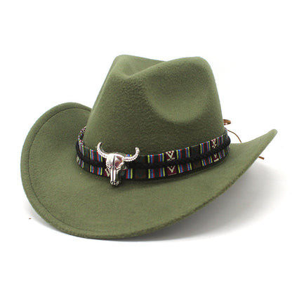 Western Cowboy Hat Woolen Jazz Male Ladies' National Style
