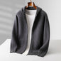 Hooded Cardigan Men's Thick Wool Jacket Loose Casual