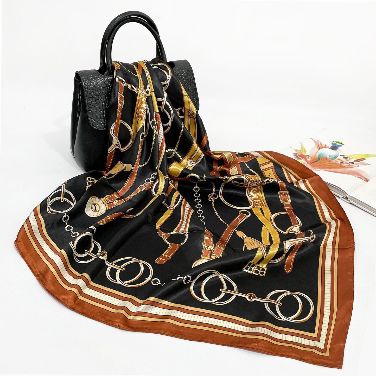 Spring And Autumn New 90cm Silk Scarf Silk Square