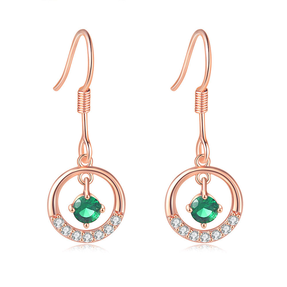 Fashion Simple Beccarite Round Earrings