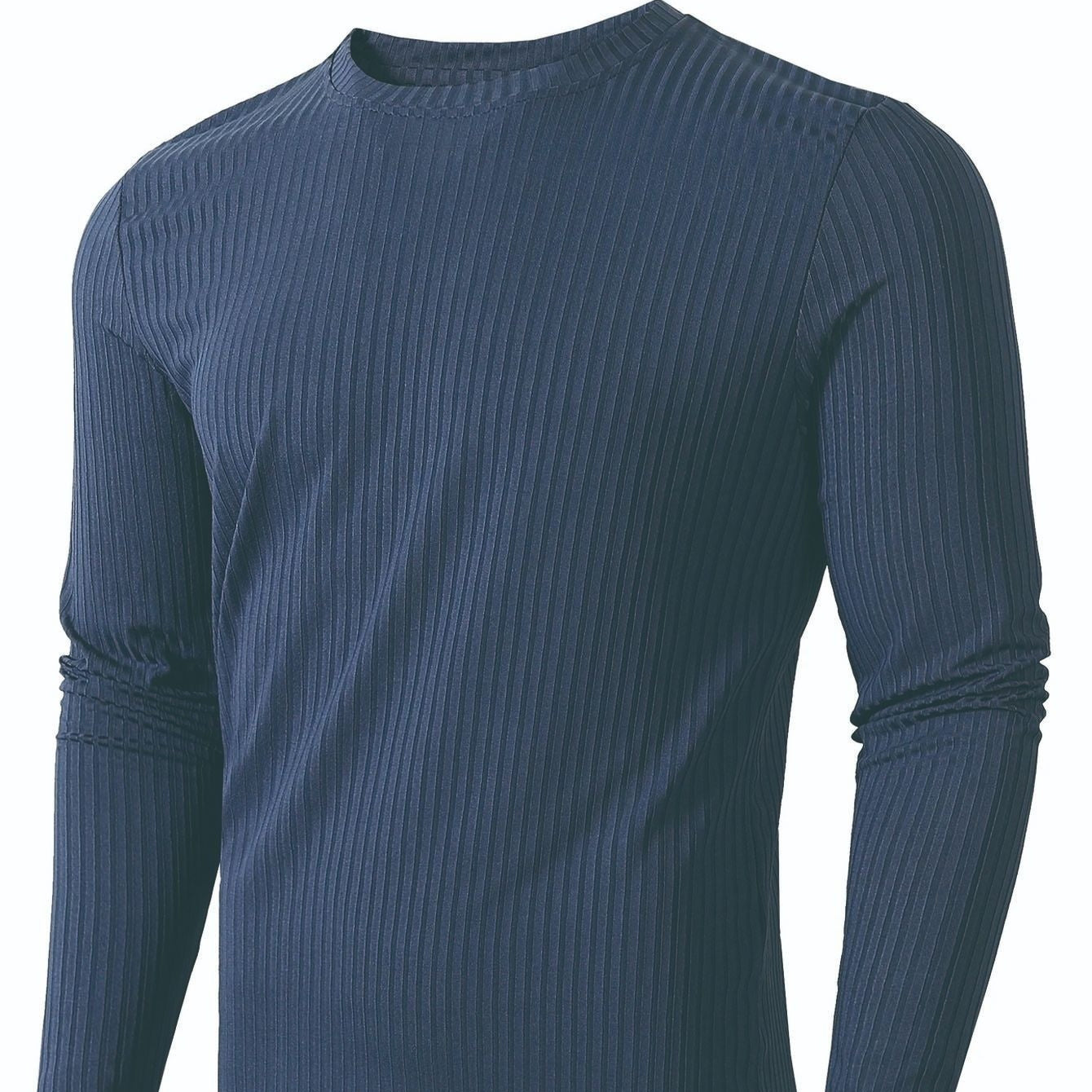 Striped Fabric Men's High Elastic Breathability Long Sleeve