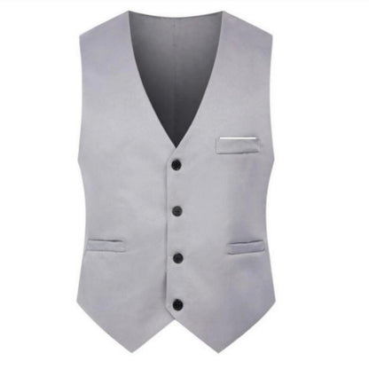 Men's Solid Color British Fashion Suit Vest
