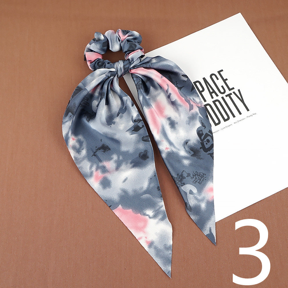 French Pig Intestine Hair Ring Ribbon Head Rope Girl