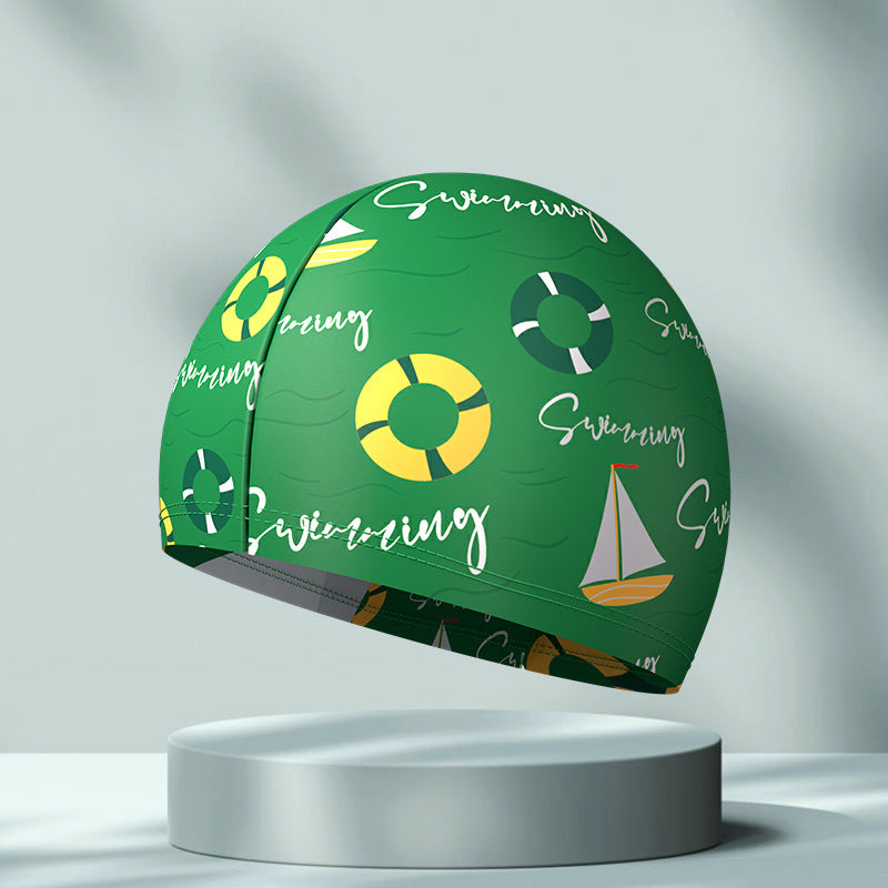 Simple Printing High Elastic Comfortable Swimming Cap
