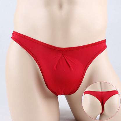 T-back Men's Ultra-thin Transparent Ice Silk T-shaped Panties