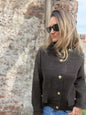 Tie Pocket Cardigan Single-breasted Mid-length Coat