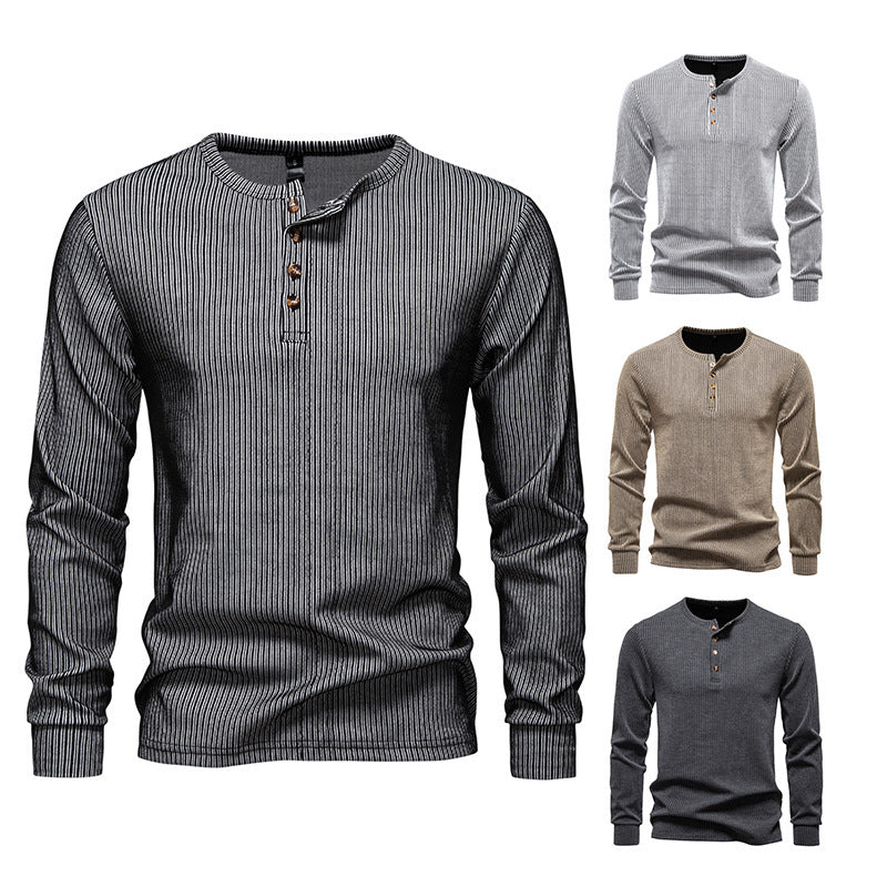 Casual Fashion Long Sleeve Men's Slim Fit Sports T-shirt