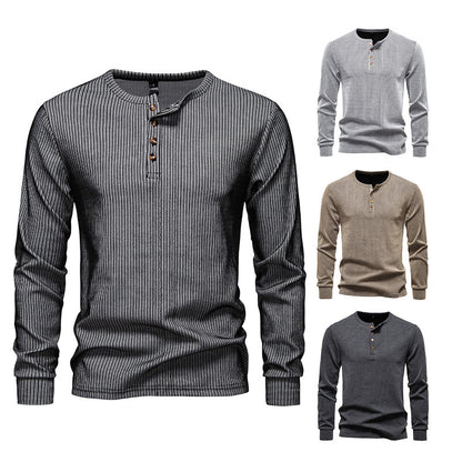 Casual Fashion Long Sleeve Men's Slim Fit Sports T-shirt