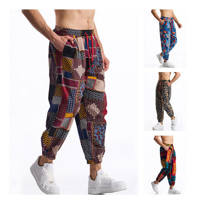Men's Fashion Casual Printed Plus Size Casual Pants